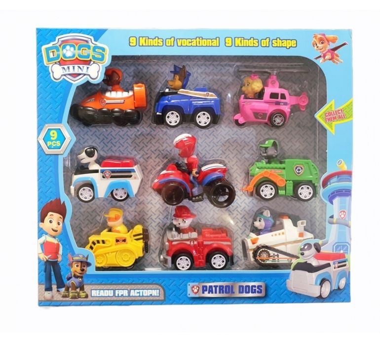 Set 9 mașinuțe Patrula cățelușilor