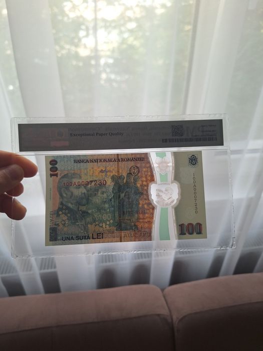 Bancnota centenar 100 lei 2018 gradata PMG