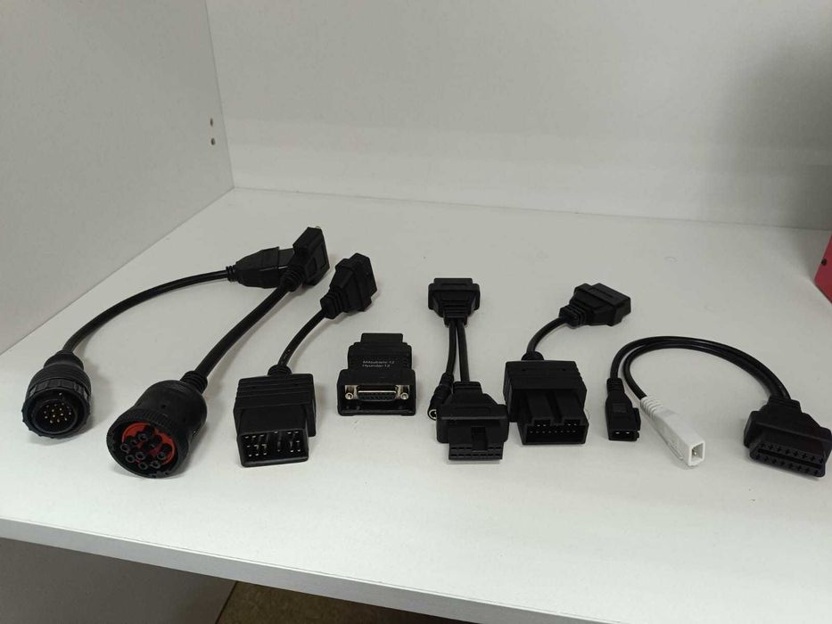 Переходники для диагностики: Benz-14, OBD2-GM12, OBD2-Kia20, GAZ-ABS