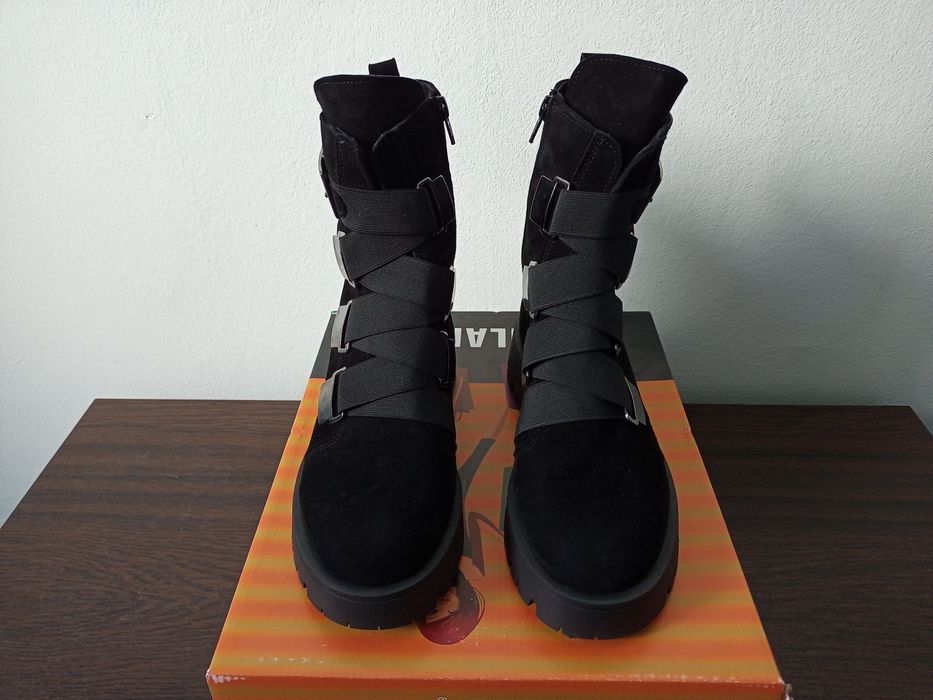 Ghete dama Milana nr 37, piele intoarsa, velur