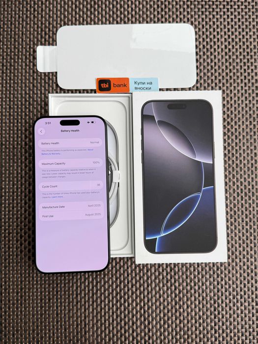 НОВ! iPhone 16 Pro MAX Лизинг от 76л/м Black Titanium  ГАРАНЦИЯ 256GB