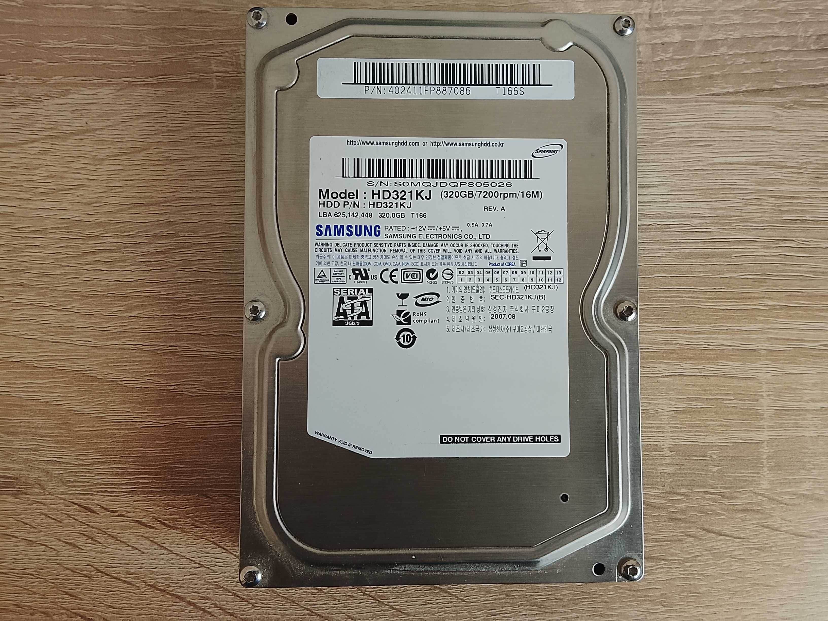 Твърд диск Samsung 320GB 16MB 7200rpm SATA2 HD321KJ