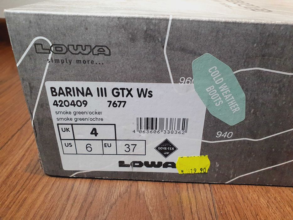 Ghete de zapada Lowa Barina III GTX, marimea 37