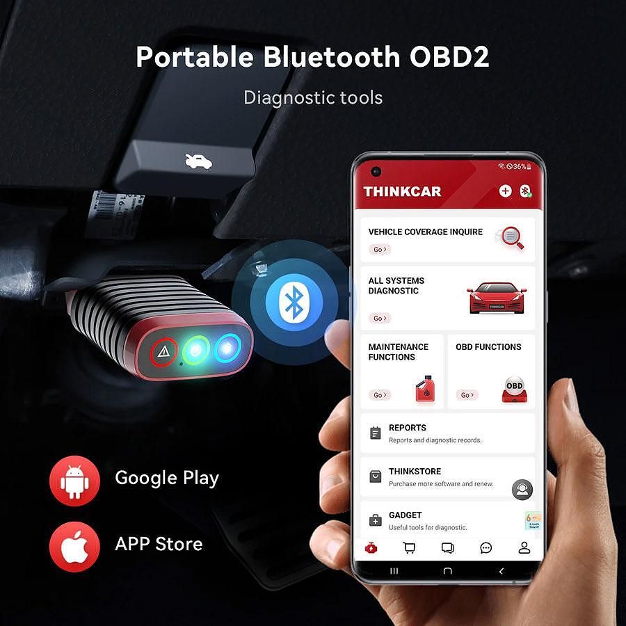 Thinkcar bd6 - уред за диагностика авт. превод на български, доживотни
