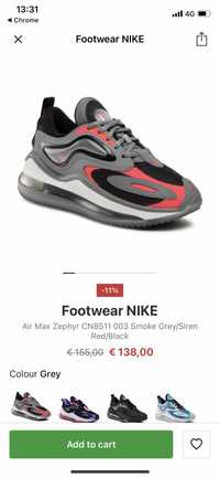 Adidasi Nike Air Max, masura 39, purtati o singura data