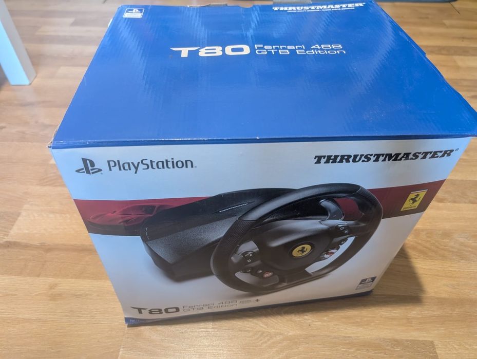 Volan Thrustmaster T80 RW Ferrari 488 GTB pentru PlayStation 5, PlaySt