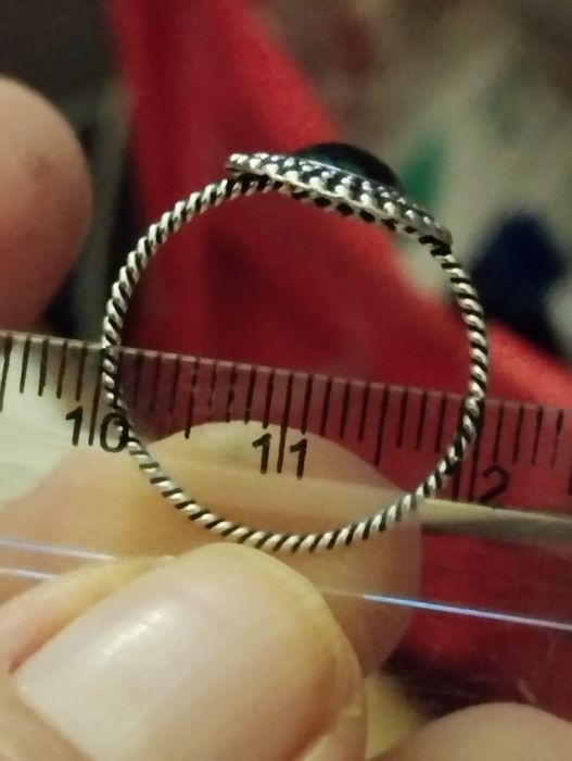 Inel din argint cu piatră naturală onix