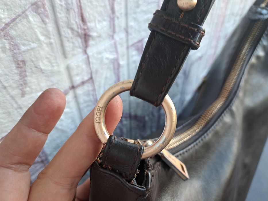 дамска чанта,Joop кафява кожена торба-естествена кожа