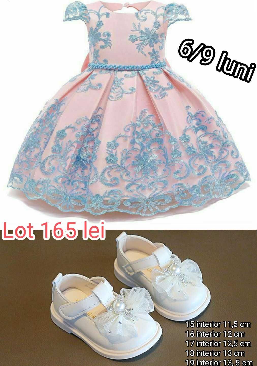 Set superb rochiță+pantofi 6/9 luni