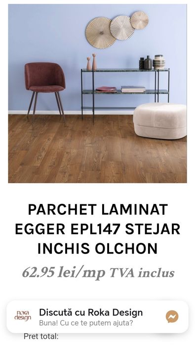 Parchet trafic intens EGGER epl 147 stejar închis 9mp