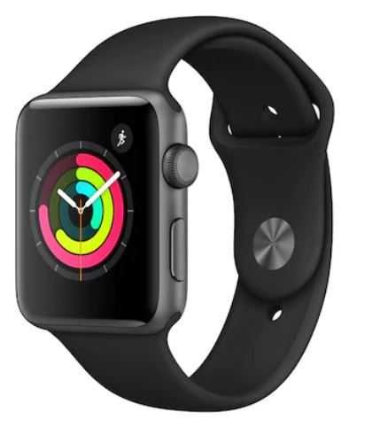 Apple Watch 3, GPS, Carcasa Space Grey Aluminium 42mm, Black