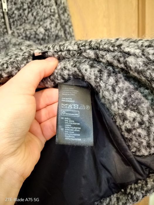 Вълнено палто H&M, М (40) размер