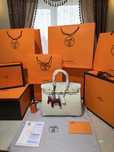 Geanta Hermes Birkin 35cm Crem/Piele naturala/Punga/Cutie Hermes