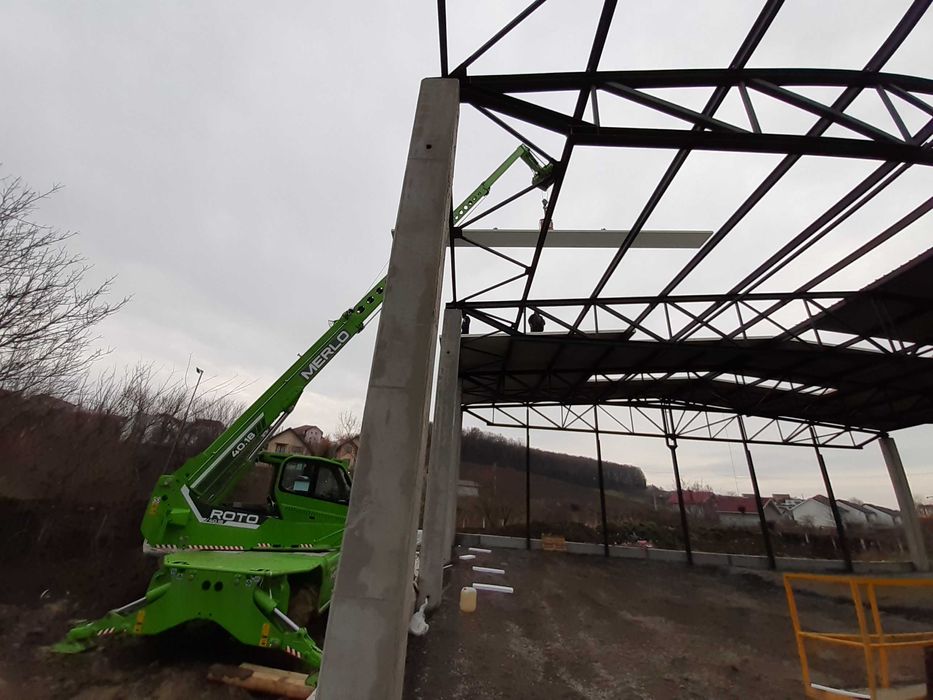 Inchiriez telehandler telescopic roto macara/nacela/stivuitor Manitou