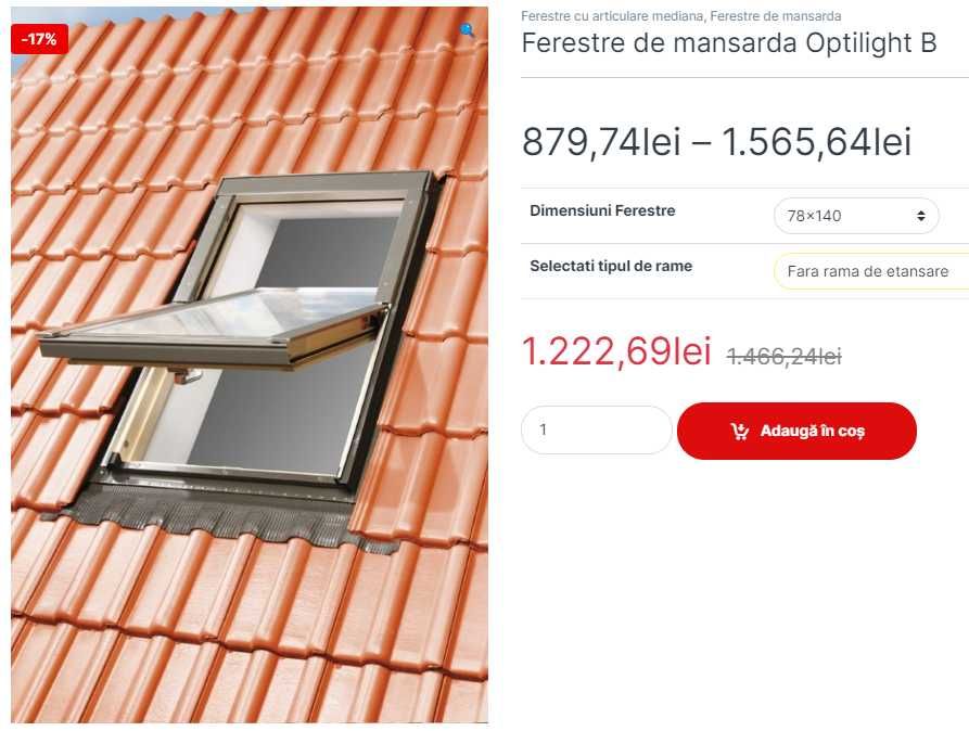 Ferestre mansarda OptiLight gen Velux