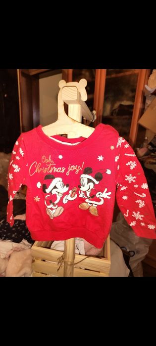 Коледен гащеризон+блузка 6-9 месеца