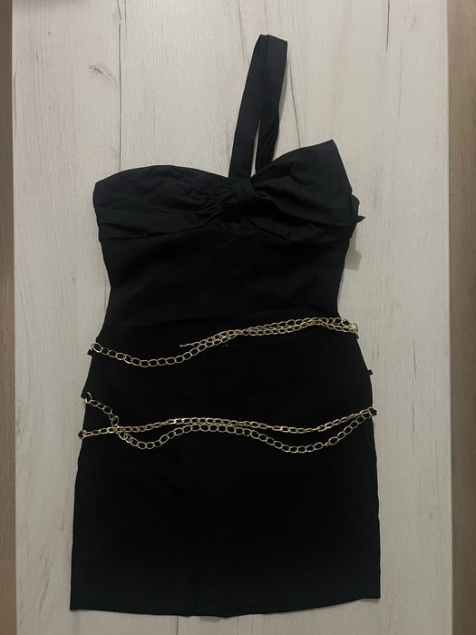 Черна пола със златен акцент ZARA нова