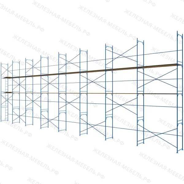 Леса рамные строительные ЛРС-40 8×24 м (2 яруса под настил)