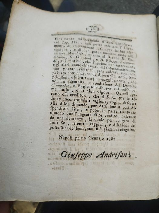 Vând carte în limba italiană din anul 1787