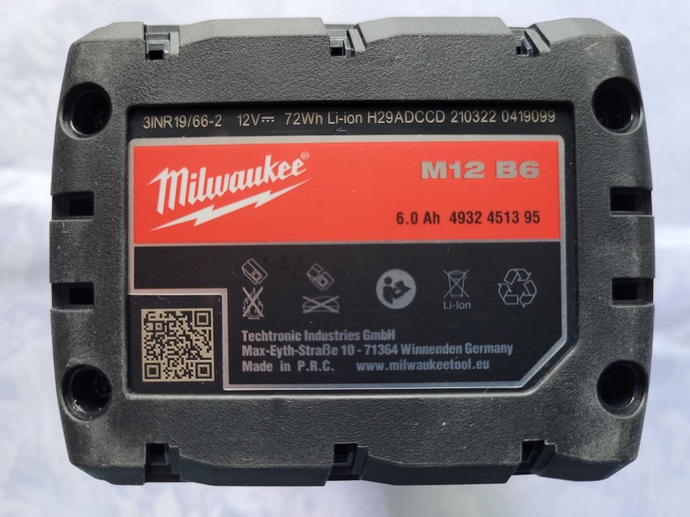 Acumulator Milwaukee M12B6 - 6Ah
