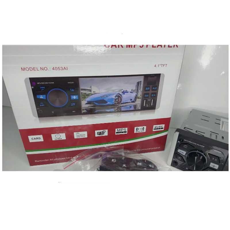 Авто радио 4053 Bluetooth usb sd mp4 mp3 + дистанционно за волан.