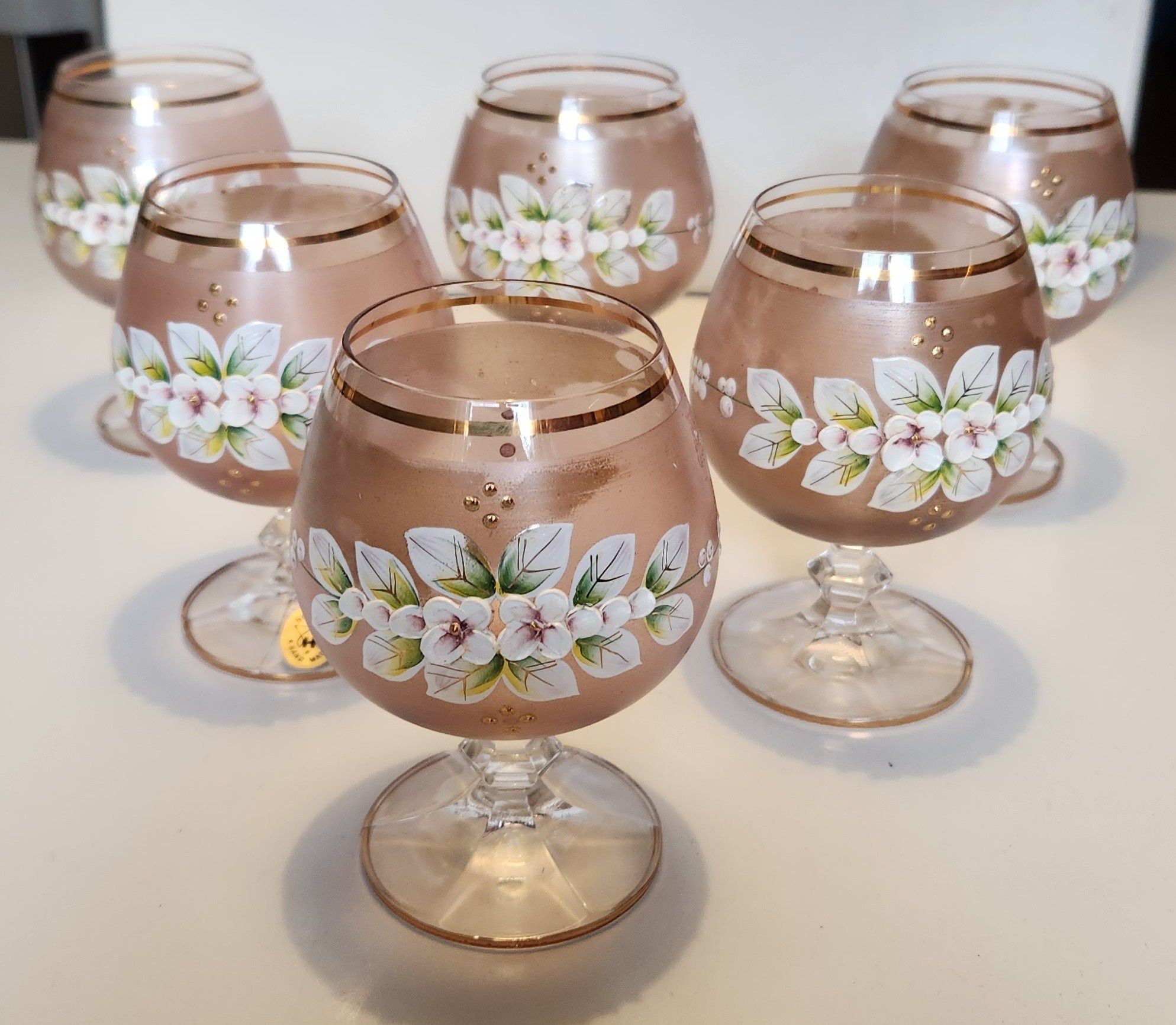 Set vintage cristal bohemia hand made