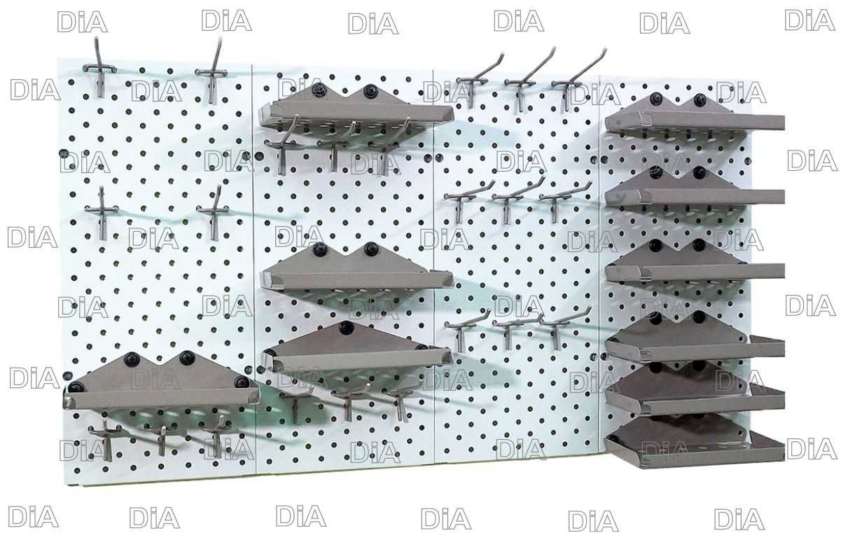 Панель перфорированная, настенная, для магазина и склада aspp