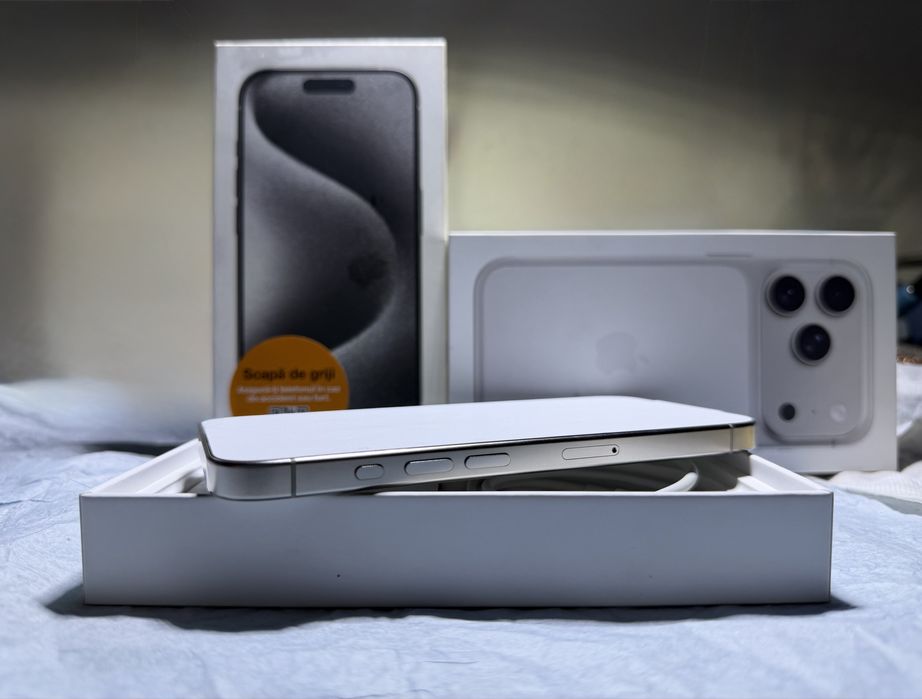 IPhone 15 Pro White titanium 128GB NOU ÎN GARANȚIE!!! USOR NEGOCIABIL