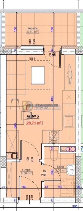Продава се Едностаен апартамент в Приморско - 35 кв.м за 1150 €/кв.м - Снимка #3