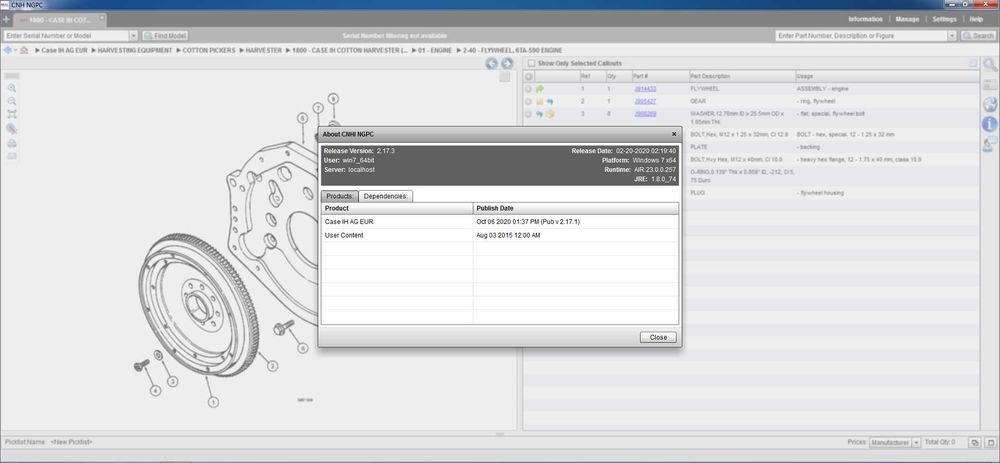 CASE IH Agricultural Europe 2020 - Catalog de piese