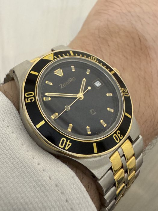 Ceas Zentra diver. Two tone. Mecanism swiss eta.