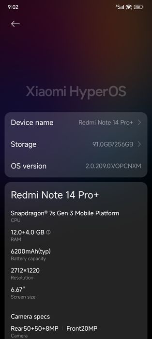 Redmi note 14 Pro+