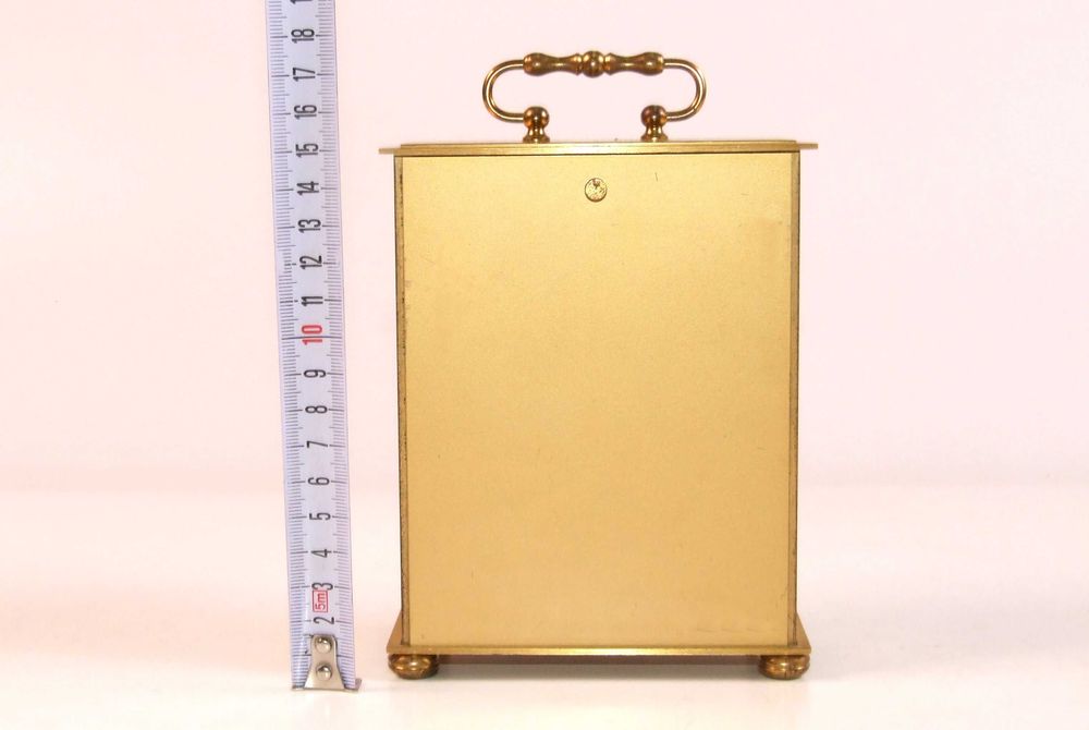 Ceas de birou STAIGER: bronz, geam cristal, Made in Germany IMPECABIL