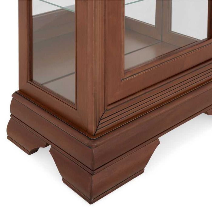 Vitrina cu 1 usa din sticla, lemn masiv fag, cul. Cires, Mobexpert