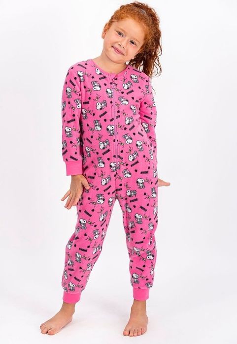 Флисовый комбинезон на молнии для девочек