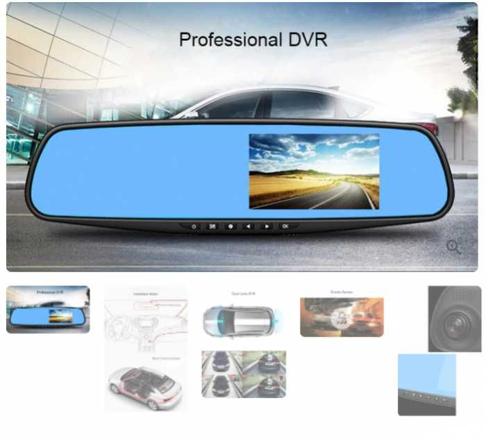 Oglinda DVR, Retrovizoare Auto cu Camera fata/spate,Full HD