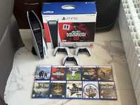 PS5 Disc Edition с Гаранция - 3 Джойстика и 20 игри