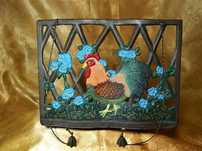Suport carte bucate Victorian, decoratiune, fier forjat, vintage