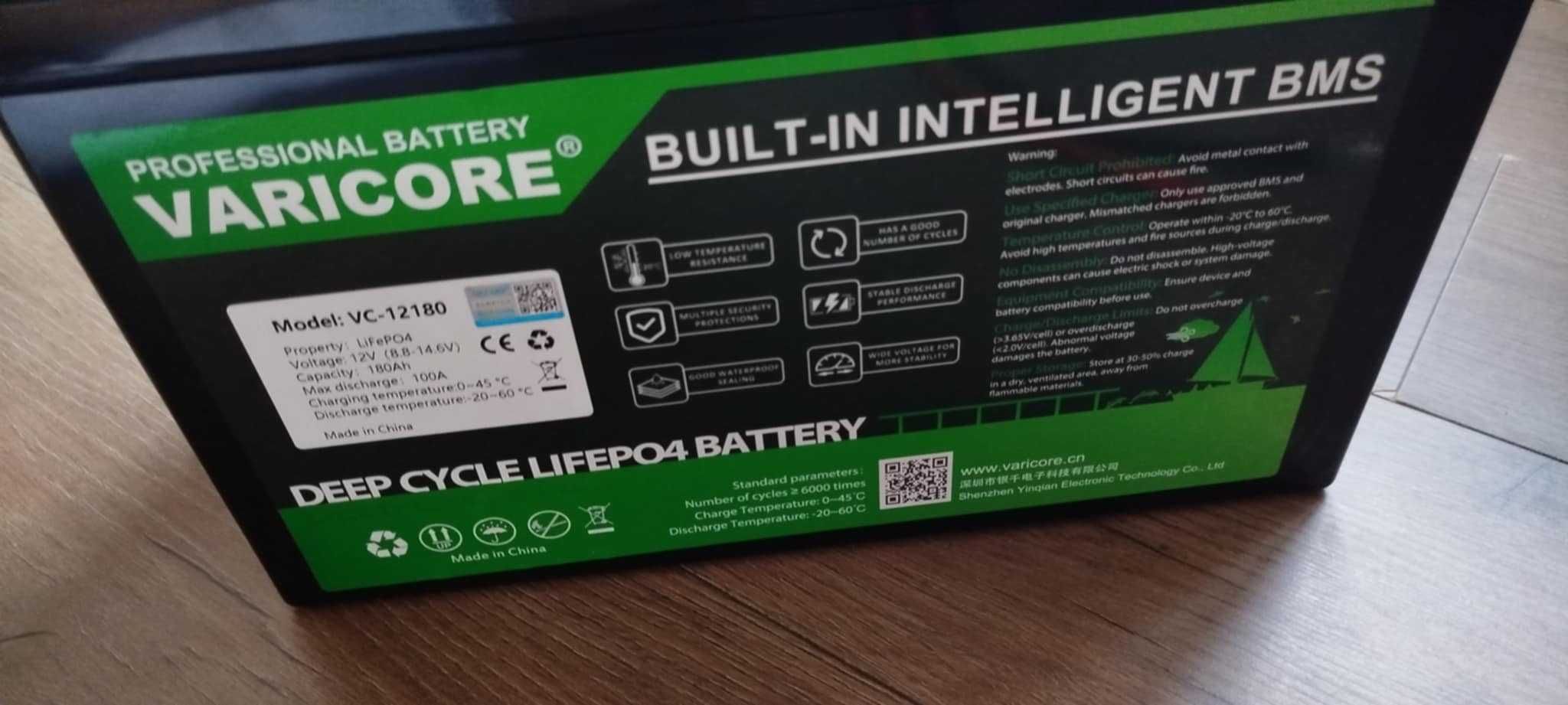 Lifepo4 батерия + Инвертор чиста синусоида 3000w + зарядно 10A