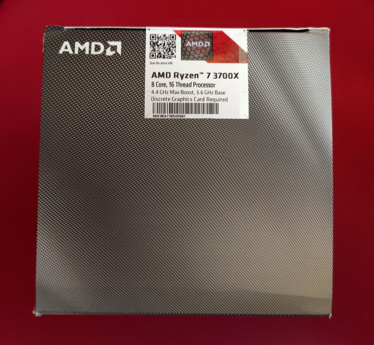 НОВ процесор AMD Ryzen 7 3700X (8C/16T за AM4, вариант без охладител)