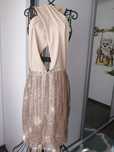 Rochie aurie cu dantela,marime s