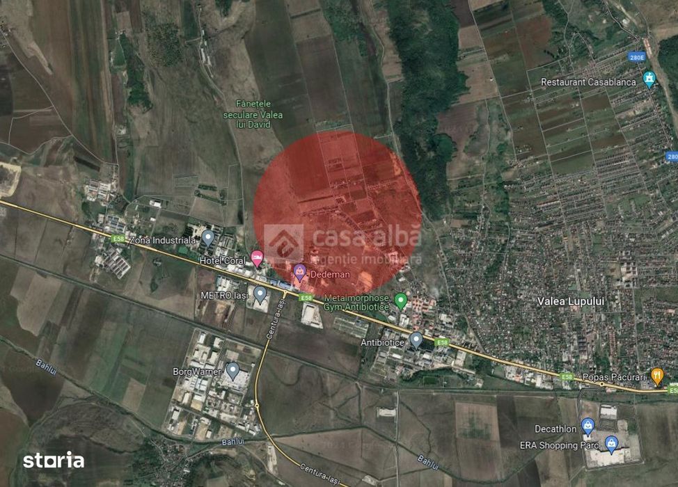 15.000 mp teren intravilan, zona Dedeman Valea Lupului