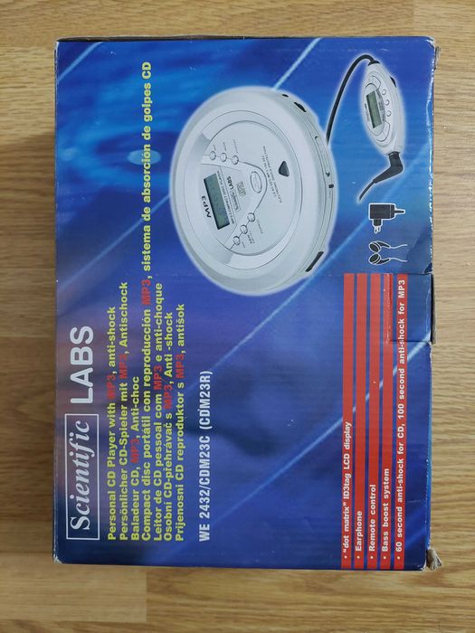 CD-player portabil cu MP3 si alimentator Scientific Labs
