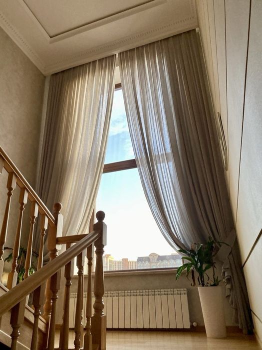 Купить комплект штор в зал на окна, для кухни пошив на заказ Астана