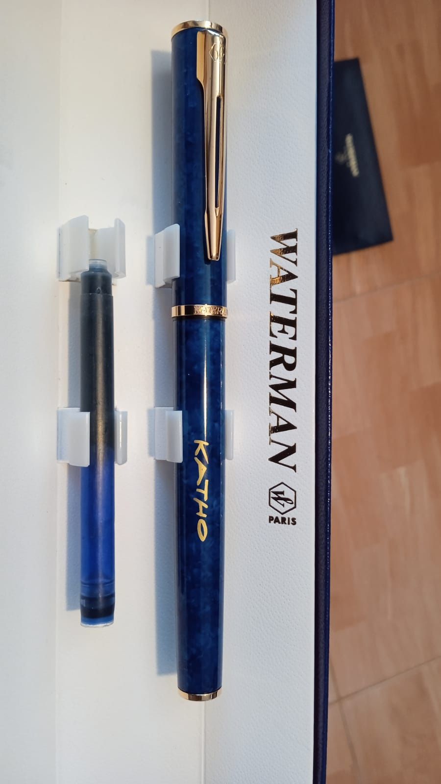 Stilou Waterman KATHO, Paris-Franta, penita placata cu aur 23 K