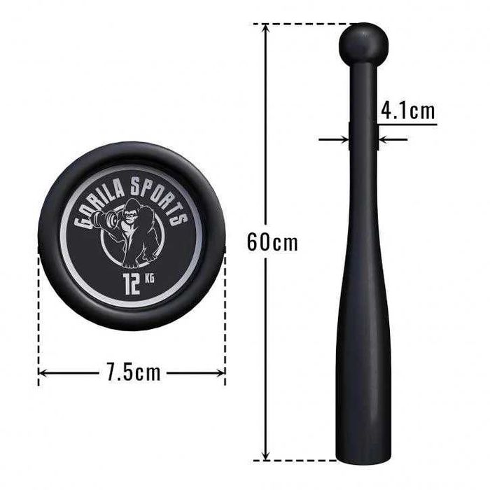 Indian Clubbells 12 KG Gorilla Sports