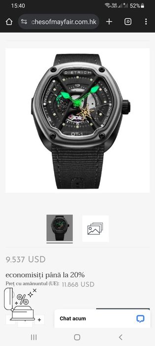 Vand ceas automatic Organic Dietrich NOU