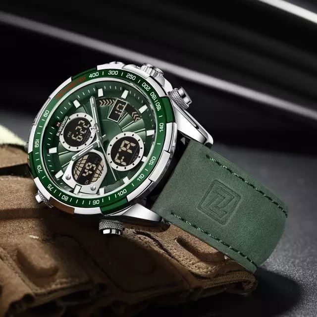 Часы Мужские часы NaviForce Fly Green водонепроницаемые