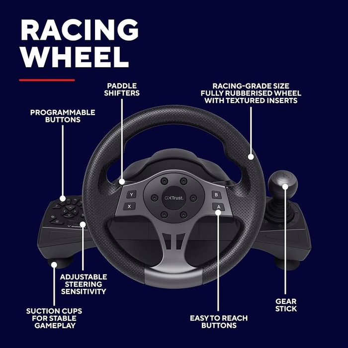 Set volan si pedale ganing Trust GXT289 nou