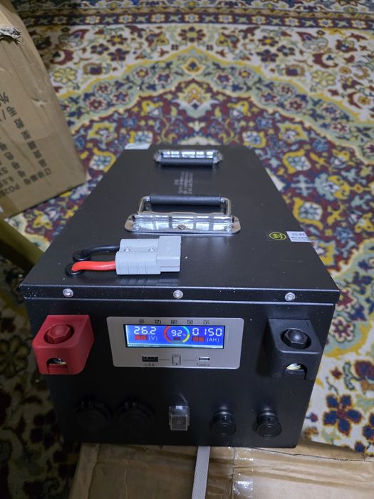 Lifepo4 150ah 24v новый тяговый аккумулятор 26кг +зарядка литий железо